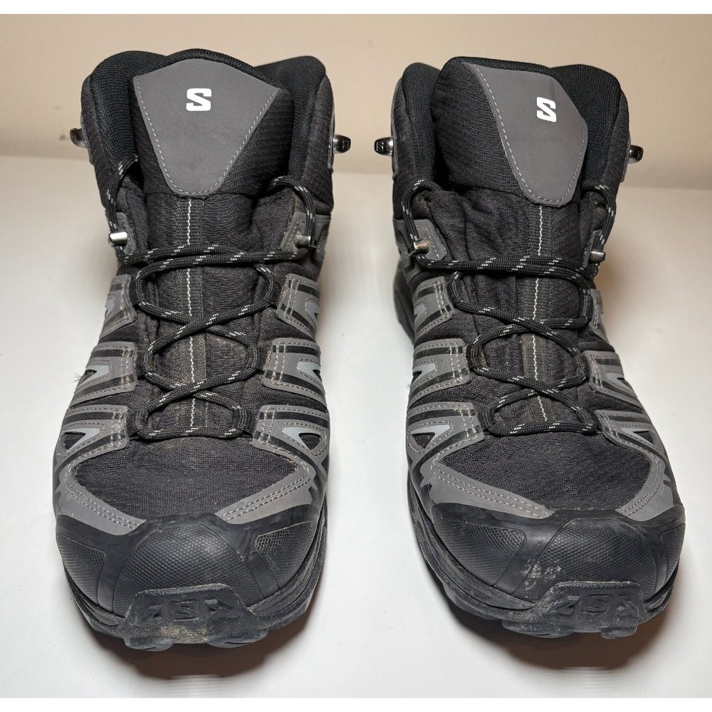 Salomon Men's X Ultra Pioneer Mid Waterproof Hiking Shoes | Gray/Black | Size 12 - Picture 8 of 11